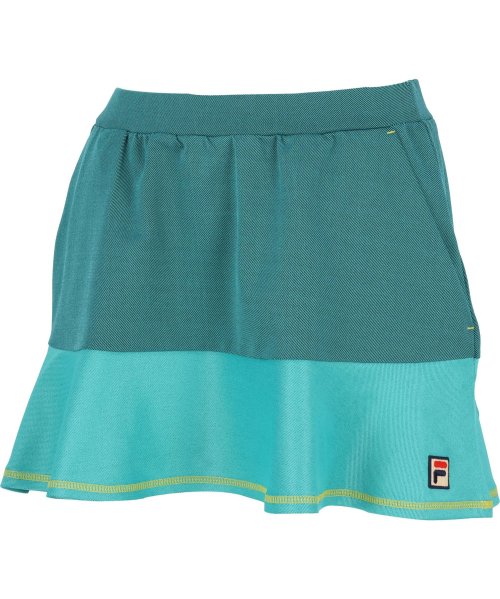 FILA（ZETT Ladies）(フィラ（ゼット　レディース）)/【テニス】デニムニット フレアスコート レディース/ターコイズ