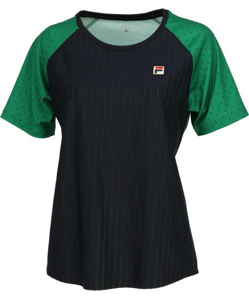 FILA（ZETT Ladies）(フィラ（ゼット　レディース）)/【テニス】ドッキング クルーネック Tシャツ レディース/グリーン
