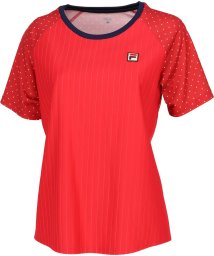 FILA（ZETT Ladies）(フィラ（ゼット　レディース）)/【テニス】ドッキング クルーネック Tシャツ レディース/レッド