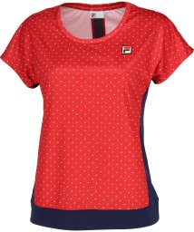 FILA（ZETT Ladies）/【テニス】サイドライン スクエアドット クルーネック Tシャツ レディース/505487139