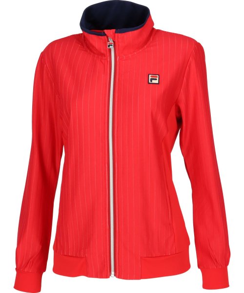 FILA（ZETT Ladies）(フィラ（ゼット　レディース）)/【テニス】ストライブジャガード トラックジャケット レディース/レッド