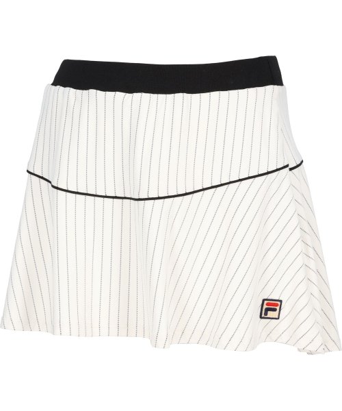 FILA（ZETT Ladies）(フィラ（ゼット　レディース）)/【テニス】ストライプジャガード フレアスコート レディース/オフホワイト