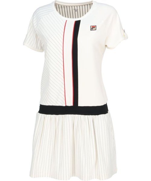 FILA（ZETT Ladies）(フィラ（ゼット　レディース）)/【テニス】ドッキング ラウンドネックワンピース レディース/オフホワイト