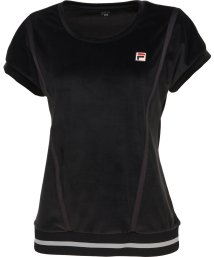 FILA（ZETT Ladies）(フィラ（ゼット　レディース）)/【テニス】コーデュロイニット クルーネック Tシャツ レディース/ブラック