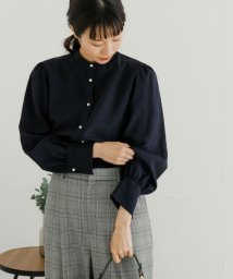 URBAN RESEARCH(アーバンリサーチ)/パール釦ギャザーブラウス/NAVY