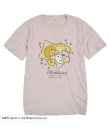 RIRAKKUMA(リラックマ)/リラックマ サンエックス Tシャツ 半袖 プリント 刺繍/ピンクベージュ