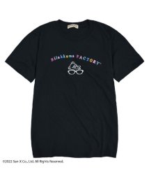 RIRAKKUMA(リラックマ)/リラックマ サンエックス Tシャツ 半袖 プリント 刺繍/ブラック