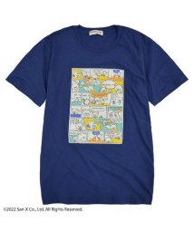RIRAKKUMA(リラックマ)/リラックマ サンエックス Tシャツ 半袖 プリント 刺繍/ネイビー