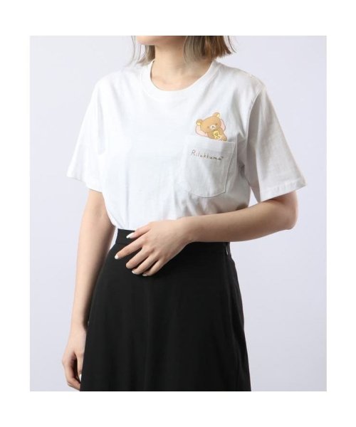 RIRAKKUMA(リラックマ)/リラックマ サンエックス Tシャツ 半袖 プリント トップス San－X/ホワイト