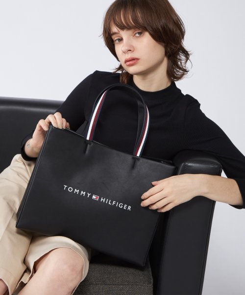 TOMMY HILFIGER(トミーヒルフィガー)/THショッパートートバッグ/ブラック