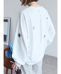 reca(レカ)/ビッグシルエットタトゥーデザインプリントTシャツ(R23227－k)/オフホワイト