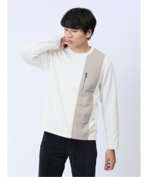 TAKA-Q/布帛ハイブリッド クルーネック 長袖 メンズ Tシャツ カットソー カジュアル インナー ビジネス ギフト プレゼント/505489254