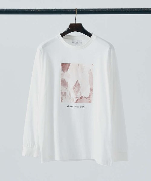 ABAHOUSE(ABAHOUSE)/【AH ABAHOUSE】アートタッチ プリント 長袖Tシャツ/ホワイト