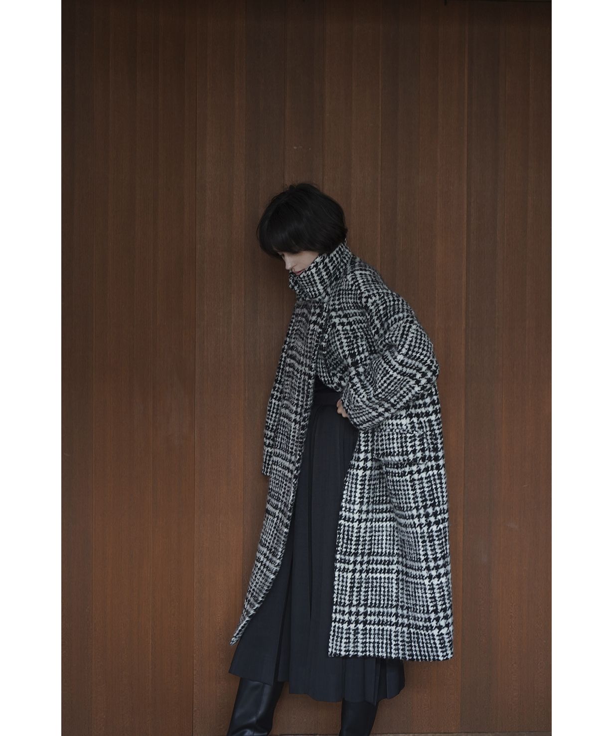 SHORT SHAGGY COCOON OVER COAT ベージュ