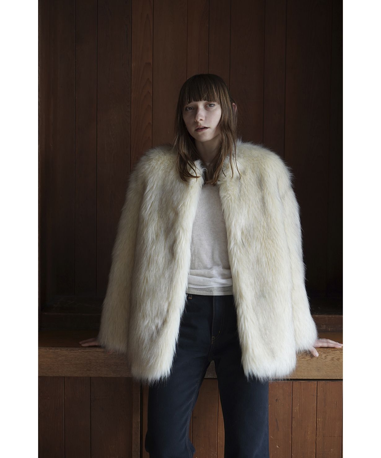 CLANE FLARE FUR COAT