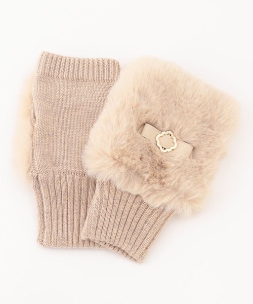 TOCCA(TOCCA)/KNIT FUR HANDWARMER 手袋/ベージュ系