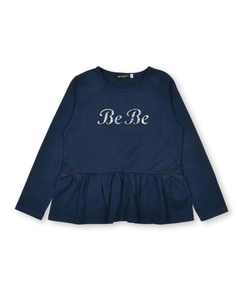 BeBe(ベベ)/ロゴパッチ刺繍Tシャツ(80~150cm)/ネイビー