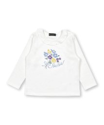 BeBe(ベベ)/ブーケプリントTシャツベビー(80~90cm)/オフホワイト