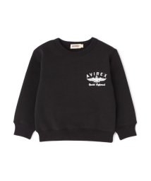 AVIREX(AVIREX)/《KIDS / キッズ》VARSITY LOGO CREWNECK SWEAT / ヴァーシティ ロゴ クルーネック スウェット / /ブラック