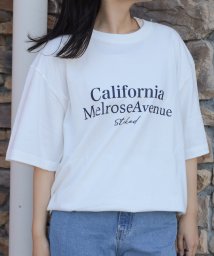 make a ray(make a ray)/【make a ray！別注】シンプル カレッジロゴ California/Charmant プリントTシャツ/半袖T/ビッグシルエット/オートミール