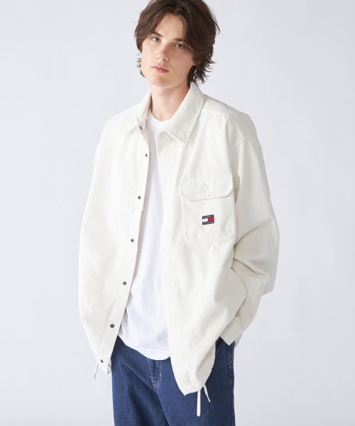 TOMMY JEANS(トミージーンズ)/TJM CHUNKY CORD SKATE SHACKET/ホワイト