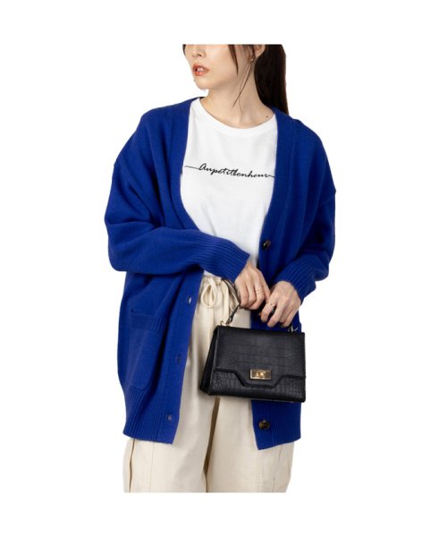 MAC HOUSE(women)(マックハウス（レディース）)/NAVY ネイビー もちもちカーディガン 112335805/ブルー