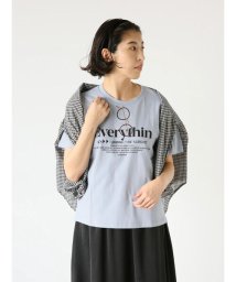 Lugnoncure(ルノンキュール)/メガネ刺繍Tシャツ/サックス