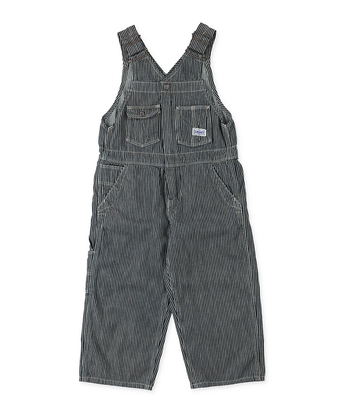 DENIMDUNGAREE デニムダンガリー DENIM DUNGAREE ヒッコリー オーバーオール ネイビー 140cm DENIMDUNGAREE デニムダンガリー DENIM DUNGAREE ヒッコリー オーバーオール ネイビー 140cm