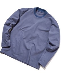 Men's Bigi(メンズビギ)/【ACTIVE TAYLOR】シルケットスムースクルーネックロングTシャツ/ブルー系