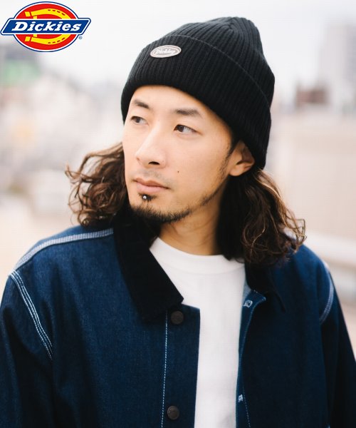 Dickies(Dickies)/Dickies CALIF LOGO WAPPEN KNIT CAP/ﾌﾞﾗｯｸ