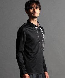 NICOLE CLUB FOR MEN(ニコルクラブフォーメン)/【NICOLE SPORTS】ハニカムジャガードショートレギュラーカラーカットソー/49ブラック