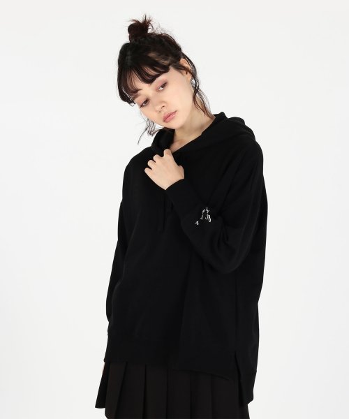 To b. by agnes b.(トゥービー　バイ　アニエスベー)/WEB限定 WU88 HOODIE ニューマカロンカラーフーディー/ブラック