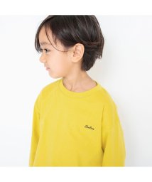 BRANSHES(ブランシェス)/ワンポイント刺繍長袖Tシャツ ロンT/カラシ