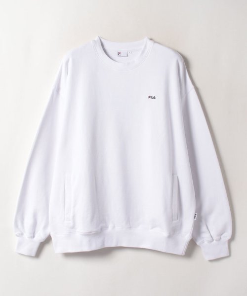 FILA（Casual）(フィラ（カジュアル）)/【カジュアルウェア】Crew neck shirt ユニセックス/ホワイト