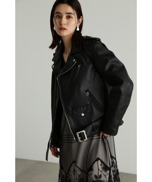 JILL STUART(ジル スチュアート)/＜SCHOTT＞ライダースジャケット 613 UST ONE STAR TALL/BLACK