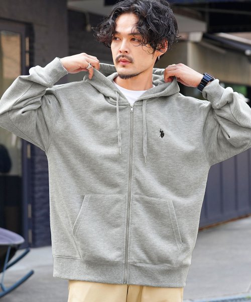 セール】US.POLO ASSN.(ユーエスポロアッスン) 別注裏毛ZIPパーカー  