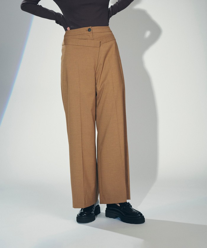 GRACECONTINENTAL レイヤードワイドパンツ キャメル 36 GRACECONTINENTAL レイヤードワイドパンツ キャメル 36