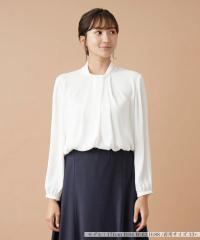 タックブラウス【Leilian WHITE LABEL】