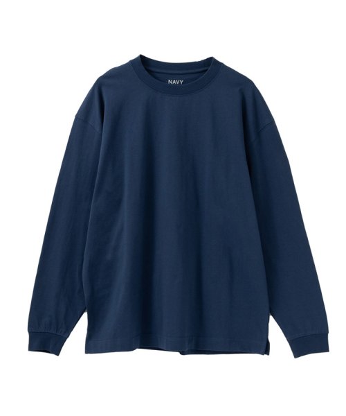 MAC HOUSE(men)(マックハウス（メンズ）)/NAVY ネイビー USコットン ベーシックロングスリーブTシャツ メンズ CO235－MC005/ブルー