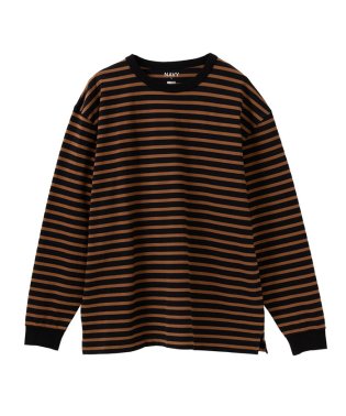 MAC HOUSE(men)/NAVY ネイビー USコットン100％ ボーダー長袖Tシャツ CO235－MC006/505491477