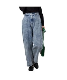 MAC HOUSE(women)/NAVY ネイビー GOOD STYLE JEANS タックワイドパンツ 141323410/505491492