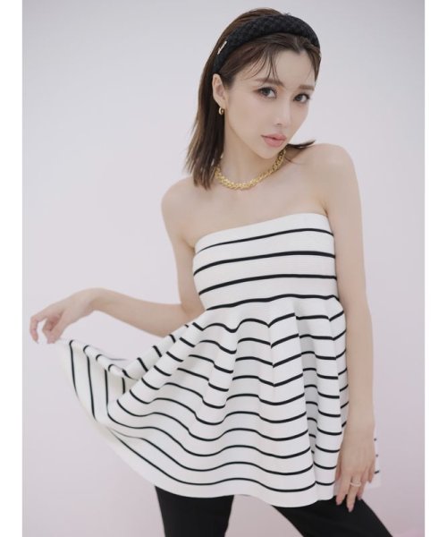 セール】シームレスボーダー2Wayニットプルオーバー(505493987  