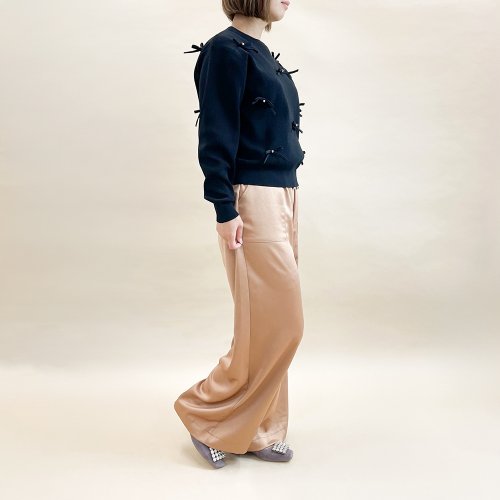 アシンメトリービジューフラットパンプス 