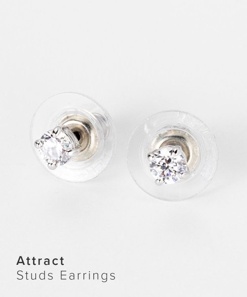 swarovski(スワロフスキー)/スワロフスキー swarovski 5408436 ピアス Attract レディース アクセサリー アトラクト スタッドピアス ラウンドカット ホワイト ロジ/シルバー