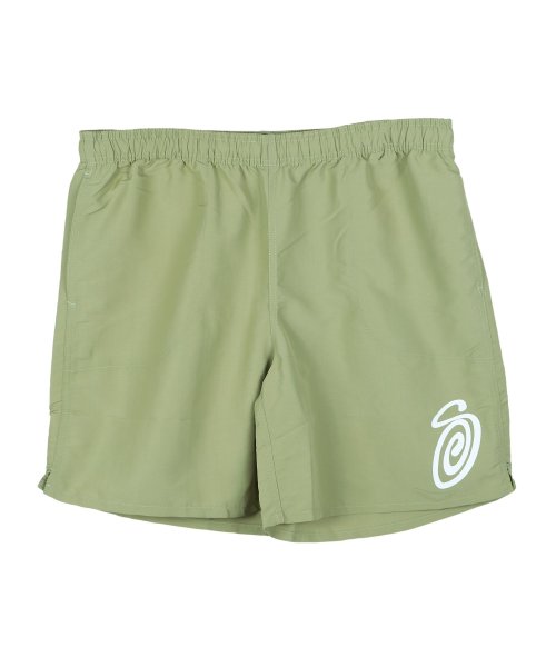 STUSSY(ステューシー)/ステューシー STUSSY ショート パンツ ハーフパンツ メンズ 水陸両用 撥水 大きいサイズ CURLY S WATER SHORT ブラック クリーム ネ/その他