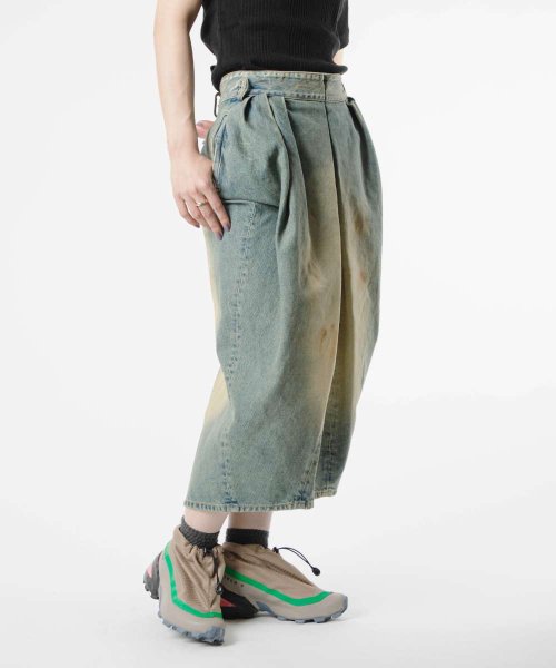 メゾン マルジェラ MAISON MARGIELA SI0MA0006 S30561 スカート レディース ボトムス デニムスカート ギャザー コットン プリー メゾン ボトムス コットン