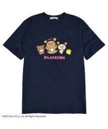 RIRAKKUMA(リラックマ)/リラックマ サンエックス Tシャツ 半袖 トップス プリント San－X/ネイビー