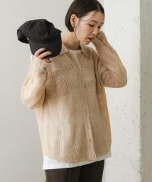 URBAN RESEARCH ROSSO(URBAN　RESEARCH　ROSSO)/F by ROSSO　柄編みニットシャツ/L/BEIGE