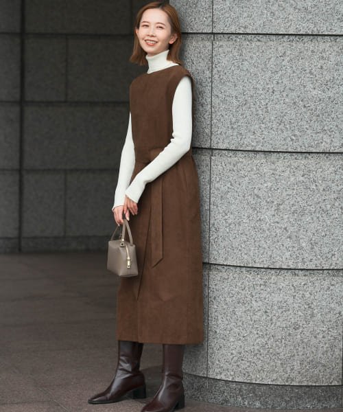 URBAN RESEARCH ROSSO(URBAN　RESEARCH　ROSSO)/3WAYジレワンピース/CAMEL