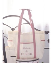 Maison de FLEUR(メゾンドフルール)/EC限定リボンハンドルマルチポケットトートバッグ/ピンク